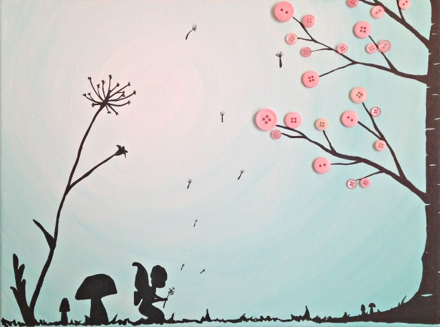 fairy button tree pink